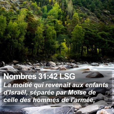 Nombres 31:42 LSG Bible Verse Image