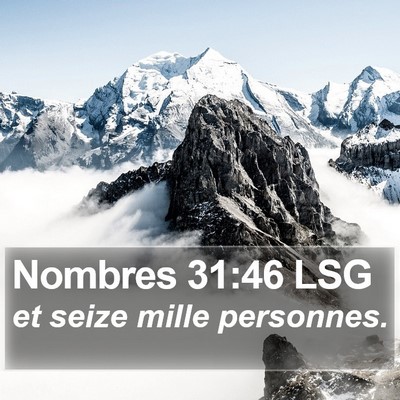 Nombres 31:46 LSG Bible Verse Image