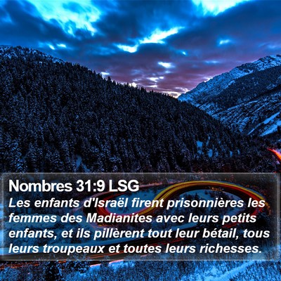 Nombres 31:9 LSG Bible Verse Image