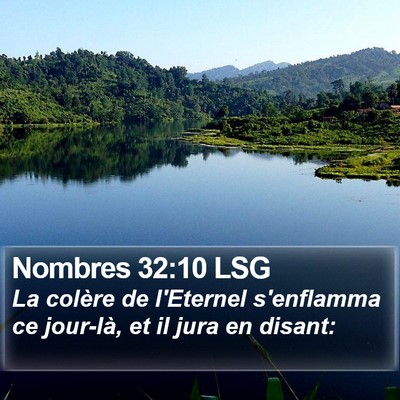 Nombres 32:10 LSG Bible Verse Image