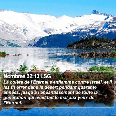 Nombres 32:13 LSG Bible Verse Image