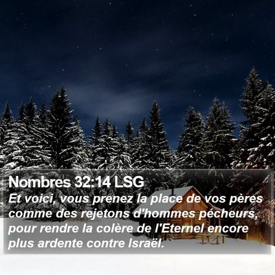 Nombres 32:14 LSG Bible Verse Image