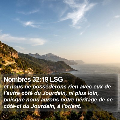 Nombres 32:19 LSG Bible Verse Image