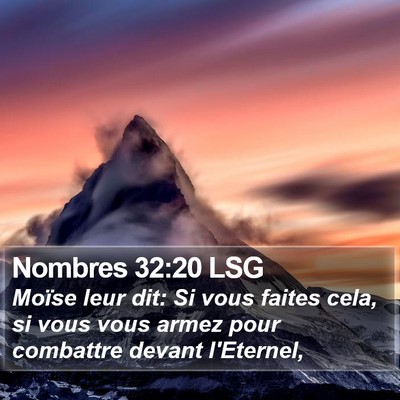 Nombres 32:20 LSG Bible Verse Image