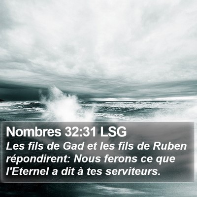 Nombres 32:31 LSG Bible Verse Image