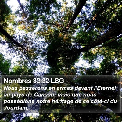 Nombres 32:32 LSG Bible Verse Image