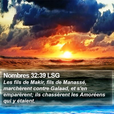 Nombres 32:39 LSG Bible Verse Image