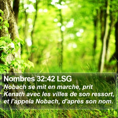Nombres 32:42 LSG Bible Verse Image