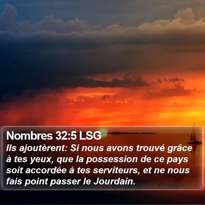 Nombres 32:5 LSG Bible Verse Image