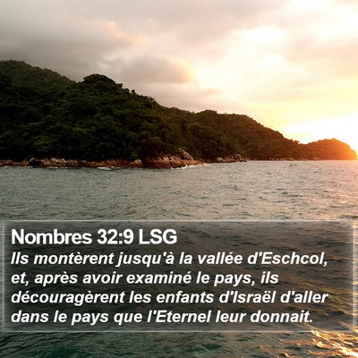 Nombres 32:9 LSG Bible Verse Image