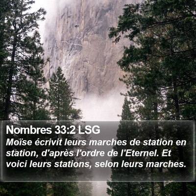 Nombres 33:2 LSG Bible Verse Image