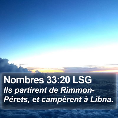 Nombres 33:20 LSG Bible Verse Image