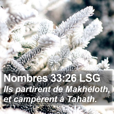 Nombres 33:26 LSG Bible Verse Image
