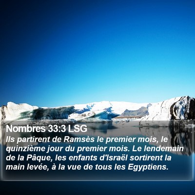 Nombres 33:3 LSG Bible Verse Image