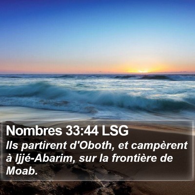 Nombres 33:44 LSG Bible Verse Image