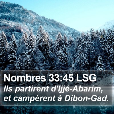 Nombres 33:45 LSG Bible Verse Image