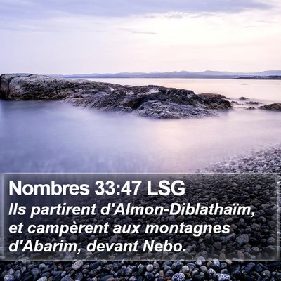 Nombres 33:47 LSG Bible Verse Image