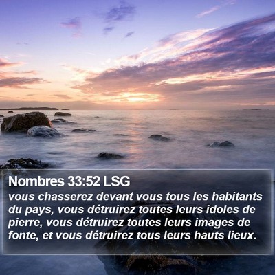 Nombres 33:52 LSG Bible Verse Image