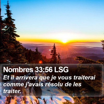 Nombres 33:56 LSG Bible Verse Image