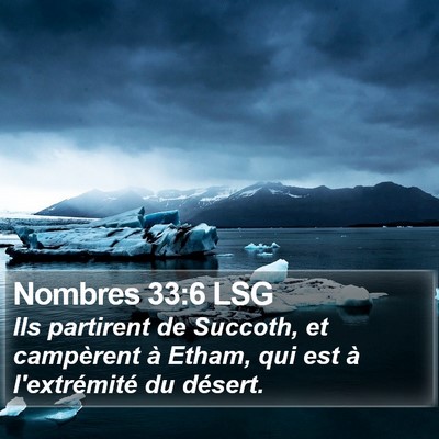 Nombres 33:6 LSG Bible Verse Image