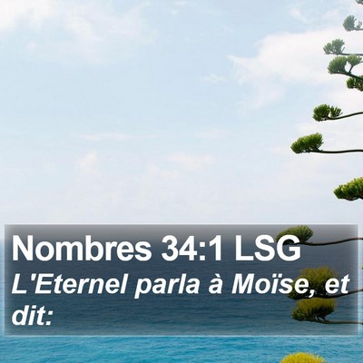 Nombres 34:1 LSG Bible Verse Image