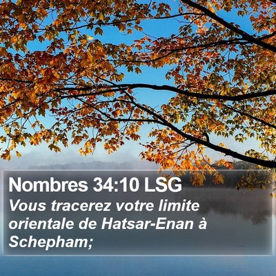 Nombres 34:10 LSG Bible Verse Image