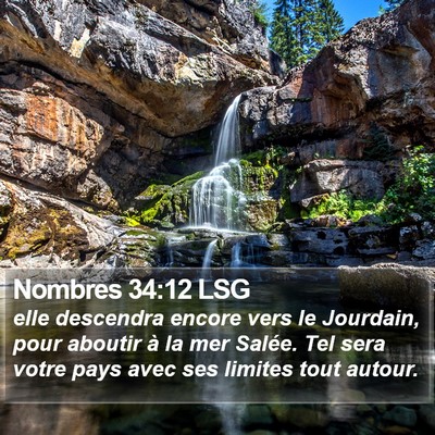 Nombres 34:12 LSG Bible Verse Image