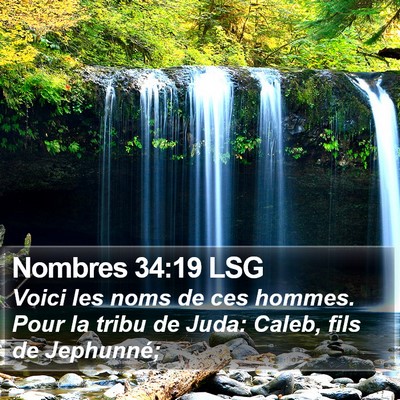 Nombres 34:19 LSG Bible Verse Image