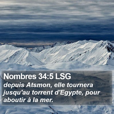 Nombres 34:5 LSG Bible Verse Image