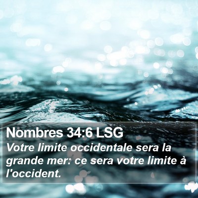 Nombres 34:6 LSG Bible Verse Image