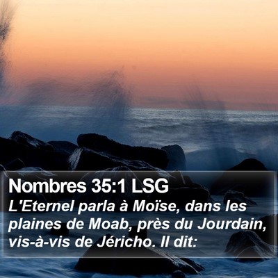 Nombres 35:1 LSG Bible Verse Image