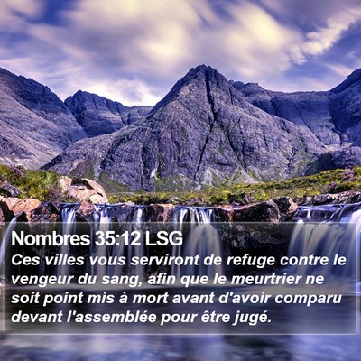 Nombres 35:12 LSG Bible Verse Image