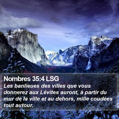 Nombres 35:4 LSG Bible Verse Image
