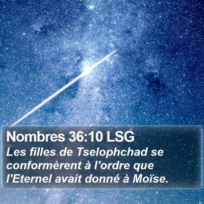 Nombres 36:10 LSG Bible Verse Image