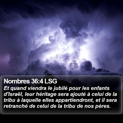 Nombres 36:4 LSG Bible Verse Image