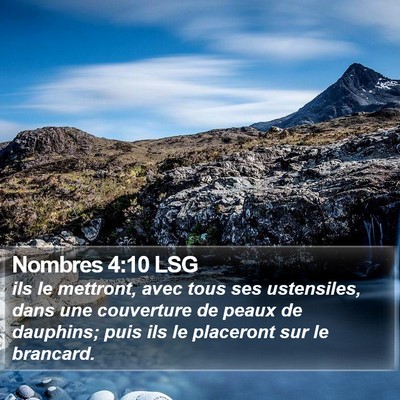 Nombres 4:10 LSG Bible Verse Image