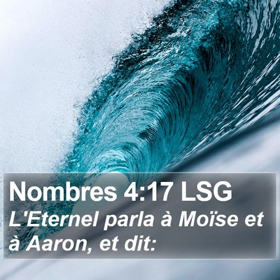 Nombres 4:17 LSG Bible Verse Image