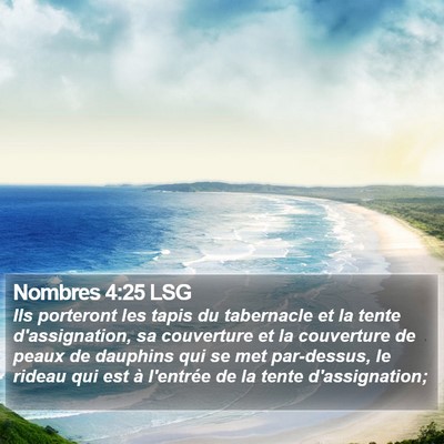 Nombres 4:25 LSG Bible Verse Image