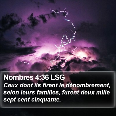 Nombres 4:36 LSG Bible Verse Image