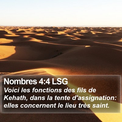 Nombres 4:4 LSG Bible Verse Image