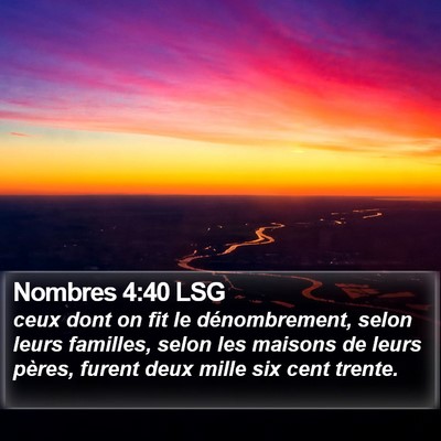 Nombres 4:40 LSG Bible Verse Image