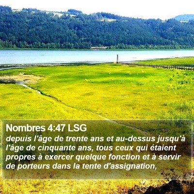Nombres 4:47 LSG Bible Verse Image