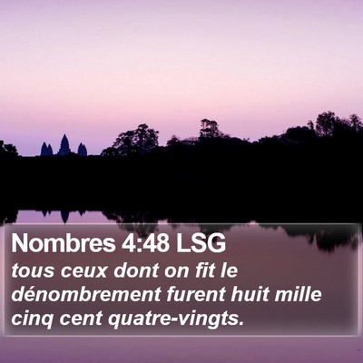 Nombres 4:48 LSG Bible Verse Image