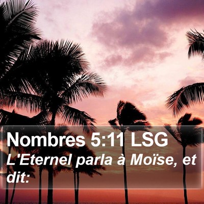 Nombres 5:11 LSG Bible Verse Image