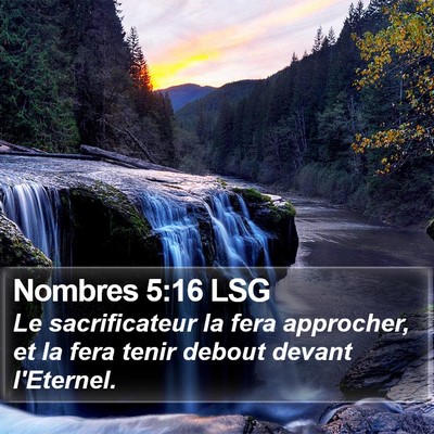 Nombres 5:16 LSG Bible Verse Image