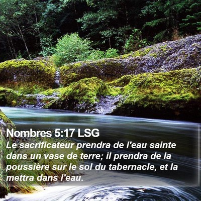 Nombres 5:17 LSG Bible Verse Image