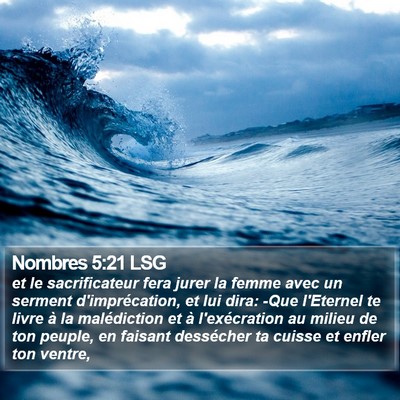 Nombres 5:21 LSG Bible Verse Image