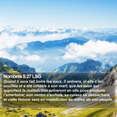 Nombres 5:27 LSG Bible Verse Image