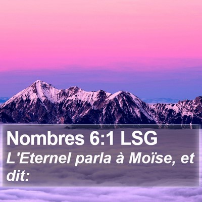 Nombres 6:1 LSG Bible Verse Image