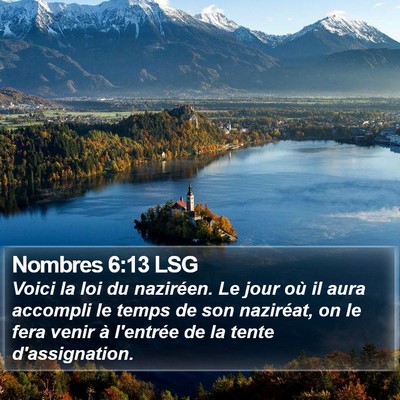 Nombres 6:13 LSG Bible Verse Image